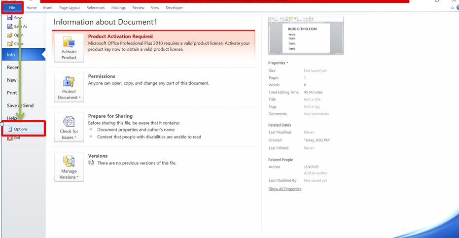 Khôi phục file Word đã mất bằng tính năng AutoRecover